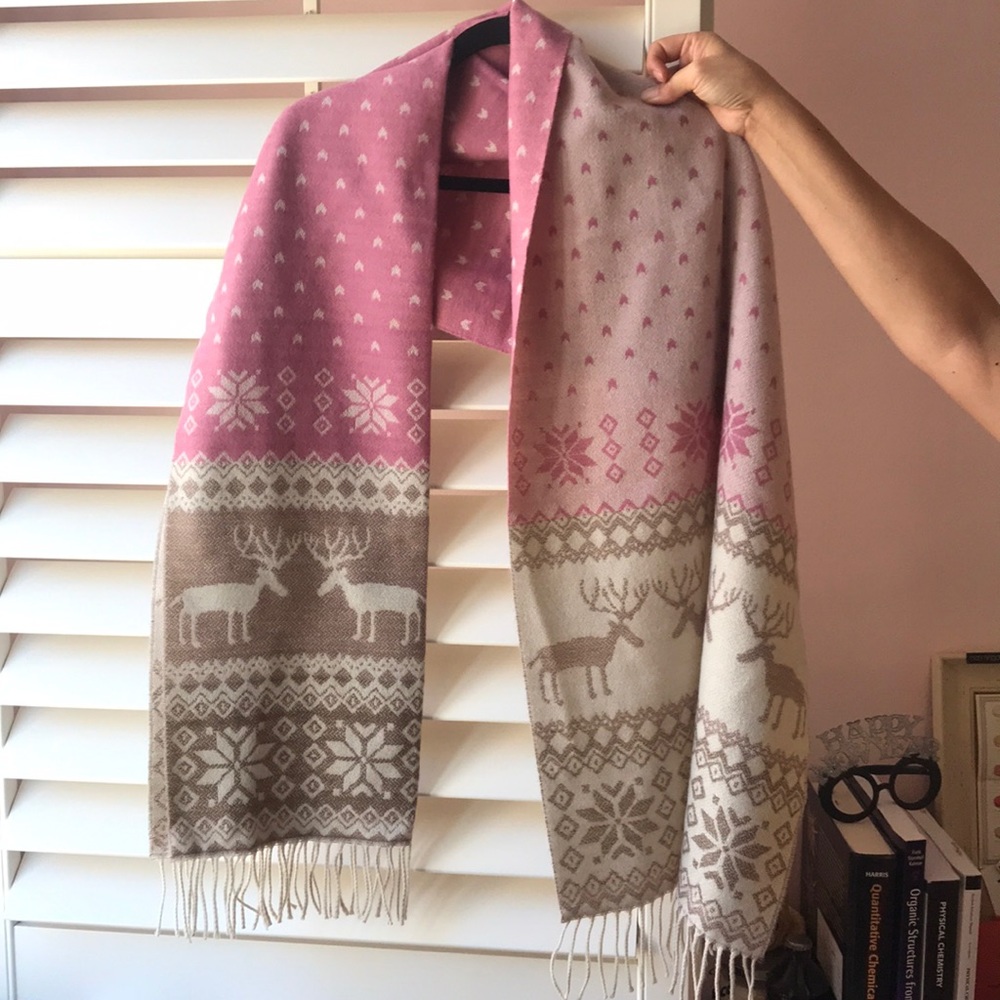 Pink Reversible Scarf